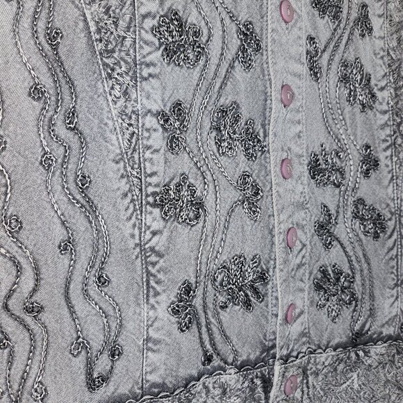 *New Low price!**  Vintage Grey Embroidered Dress - Picture 5 of 7